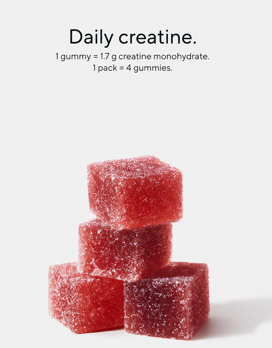 Creatine gummies+ Raspberry (30 pack x 4 gummies)