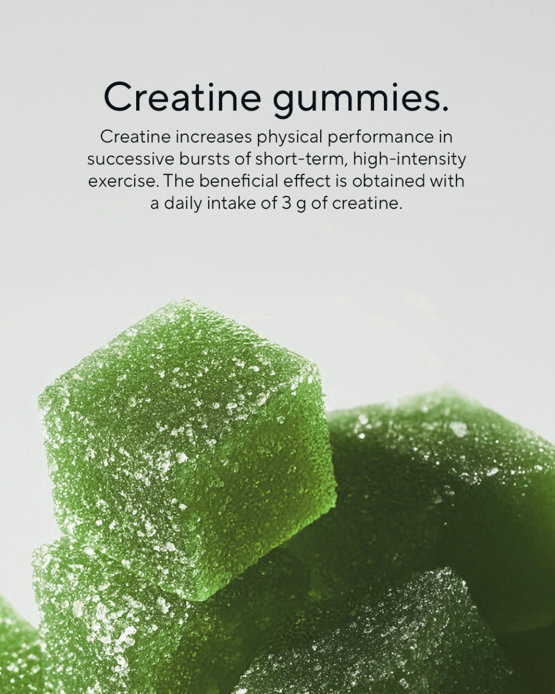 Creatine gummies + Green Apple (30 pack x 4 gummies)